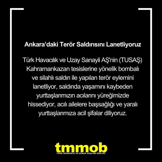 ANKARA'DAKİ TERÖR SALDIRISINI LANETLİYORUZ