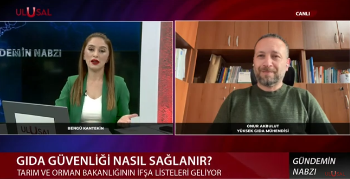 ULUSAL TV /  GÜNDEMİN NABZI PROGRAMI / YÖNETİM KURULU BAŞKANIMIZ ONUR AKBULUT CANLI YAYIN BAĞLANTISI İLE BİLGİLENDİRMELERDE BULUNDU