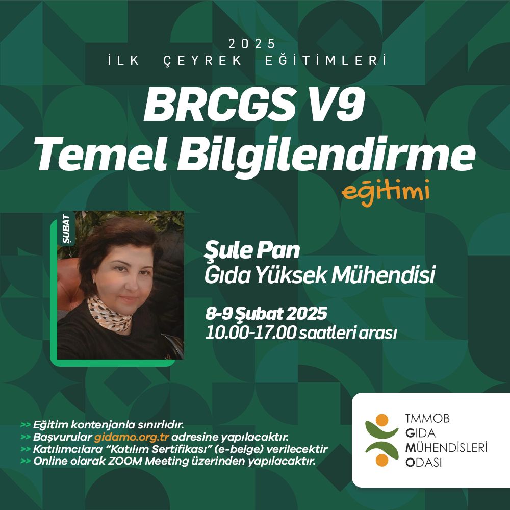 BRCGS V9 TEMEL BİLGİLENDİRME EĞİTİMİ