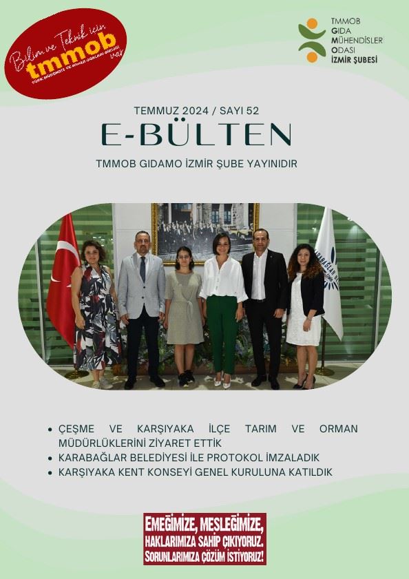 İZMİR ŞUBE e-BÜLTEN 52 09.08.2024