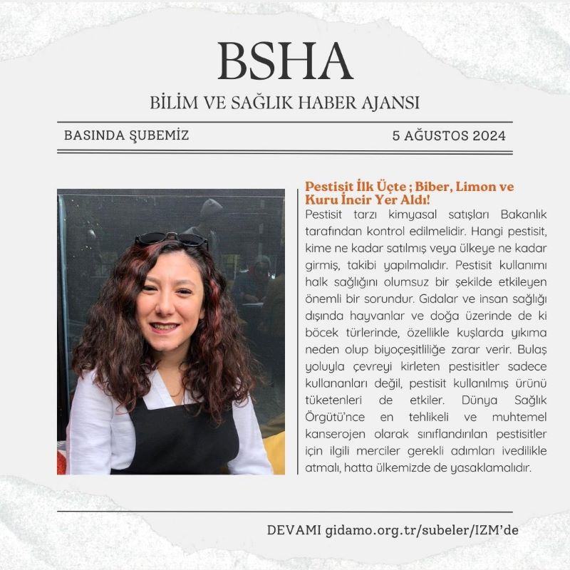 BSHA: PESTİSİT İLK ÜÇTE; BİBER LİMON VE KURU İNCİR YER ALDI!