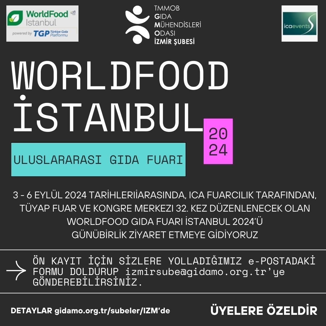 32. WORLDFOOD GIDA FUARI 2024 KATILIMI - İPTAL EDİLMİŞTİR