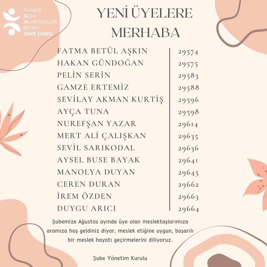 YENİ ÜYELERE MERHABA