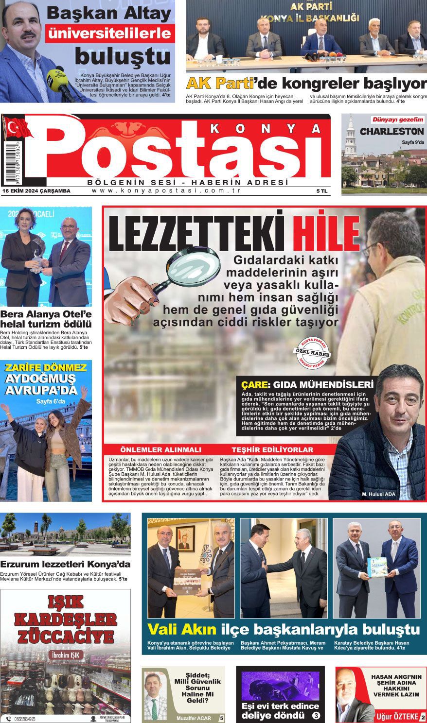 LEZZETTEKİ HİLE - KONYA POSTASI GAZETESİ 16 EKİM 2024