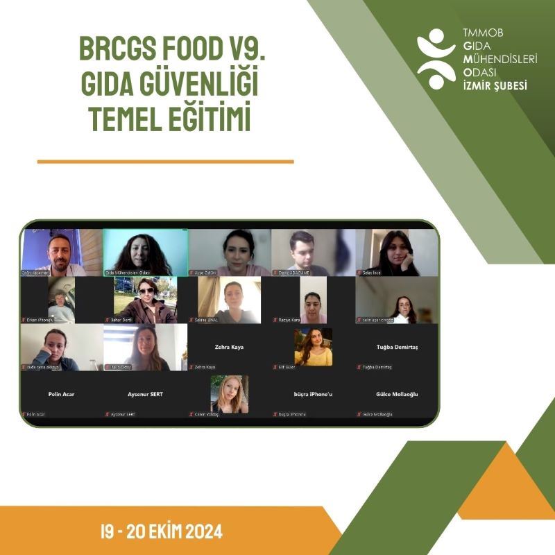 BRCGS FOOD V9. GIDA GÜVENLİĞİ TEMEL EĞİTİMİMİZİ GERÇEKLEŞTİRDİK