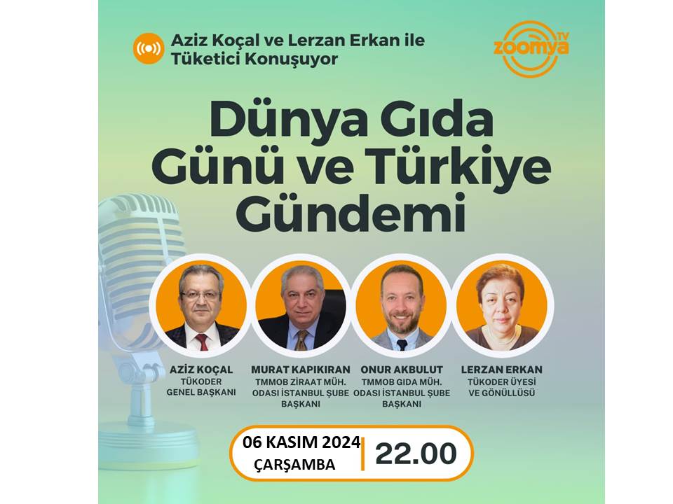 📢 DÜNYA GIDA GÜNÜ VE TÜRKİYE GÜNDEMİ KONULU SÖYLEŞİ DUYURUSU! 06 KASIM 2024 ÇARŞAMBA Akşamı