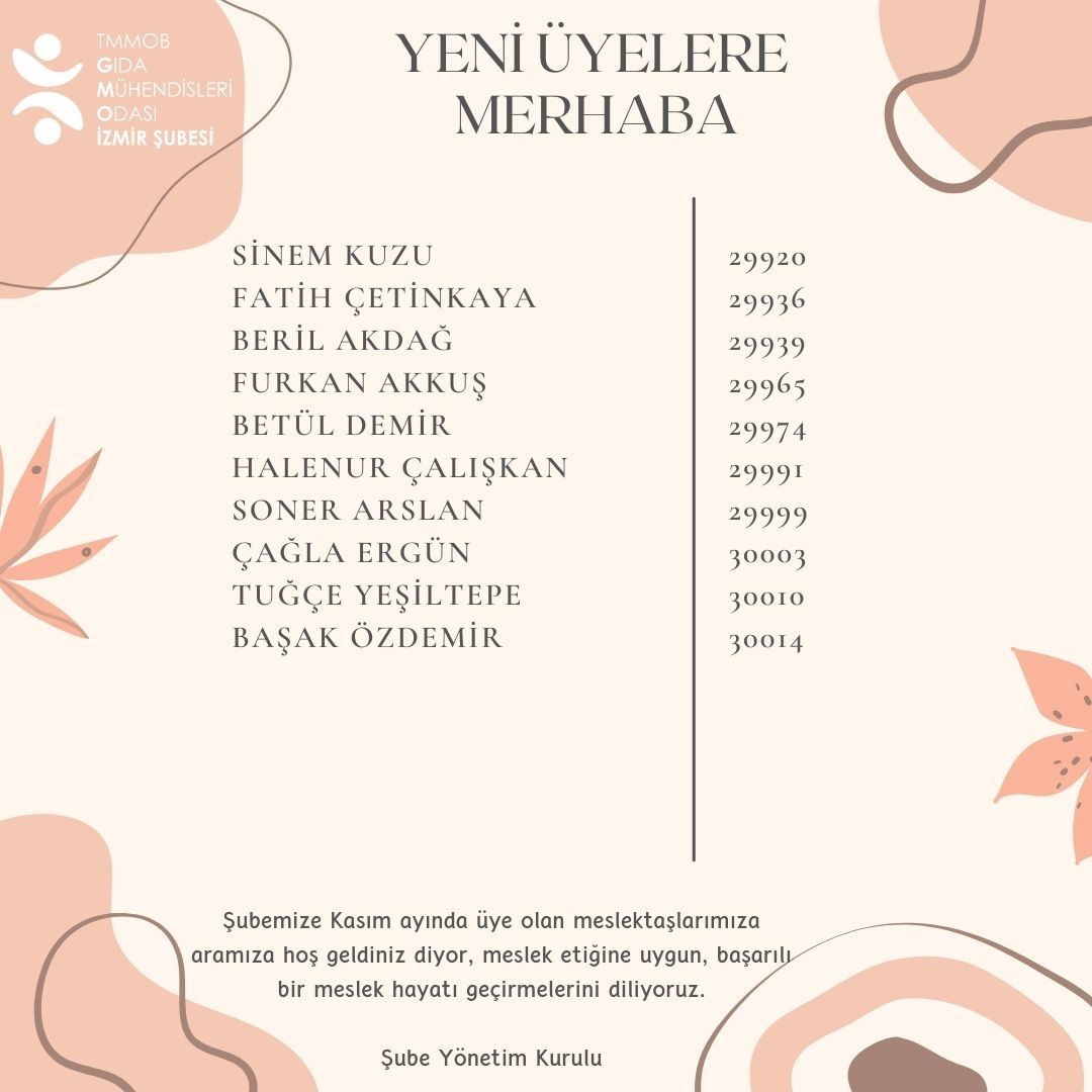 YENİ ÜYELERE MERHABA