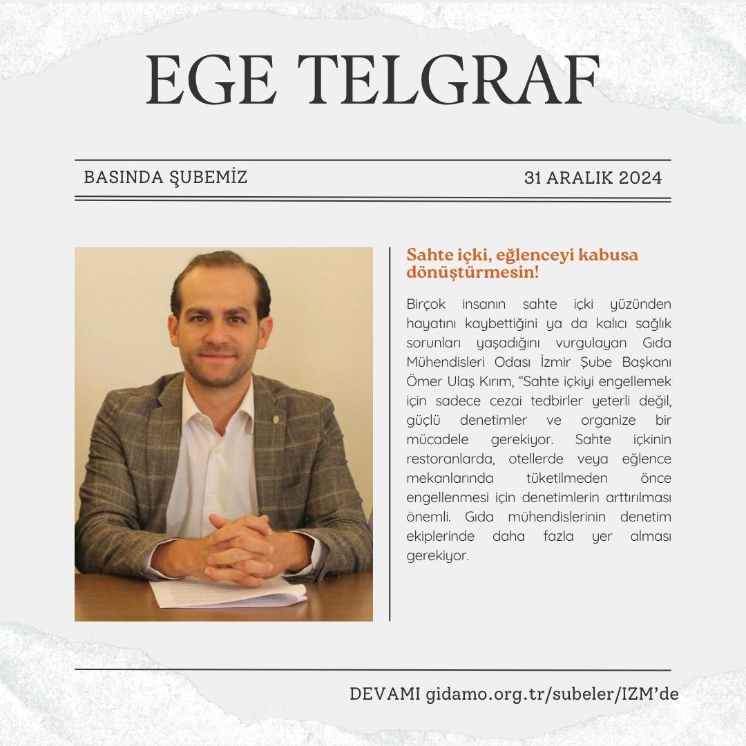 EGE TELGRAF: "SAHTE İÇKİ, EĞLENCEYİ KÂBUSA DÖNÜŞTÜRMESİN!"