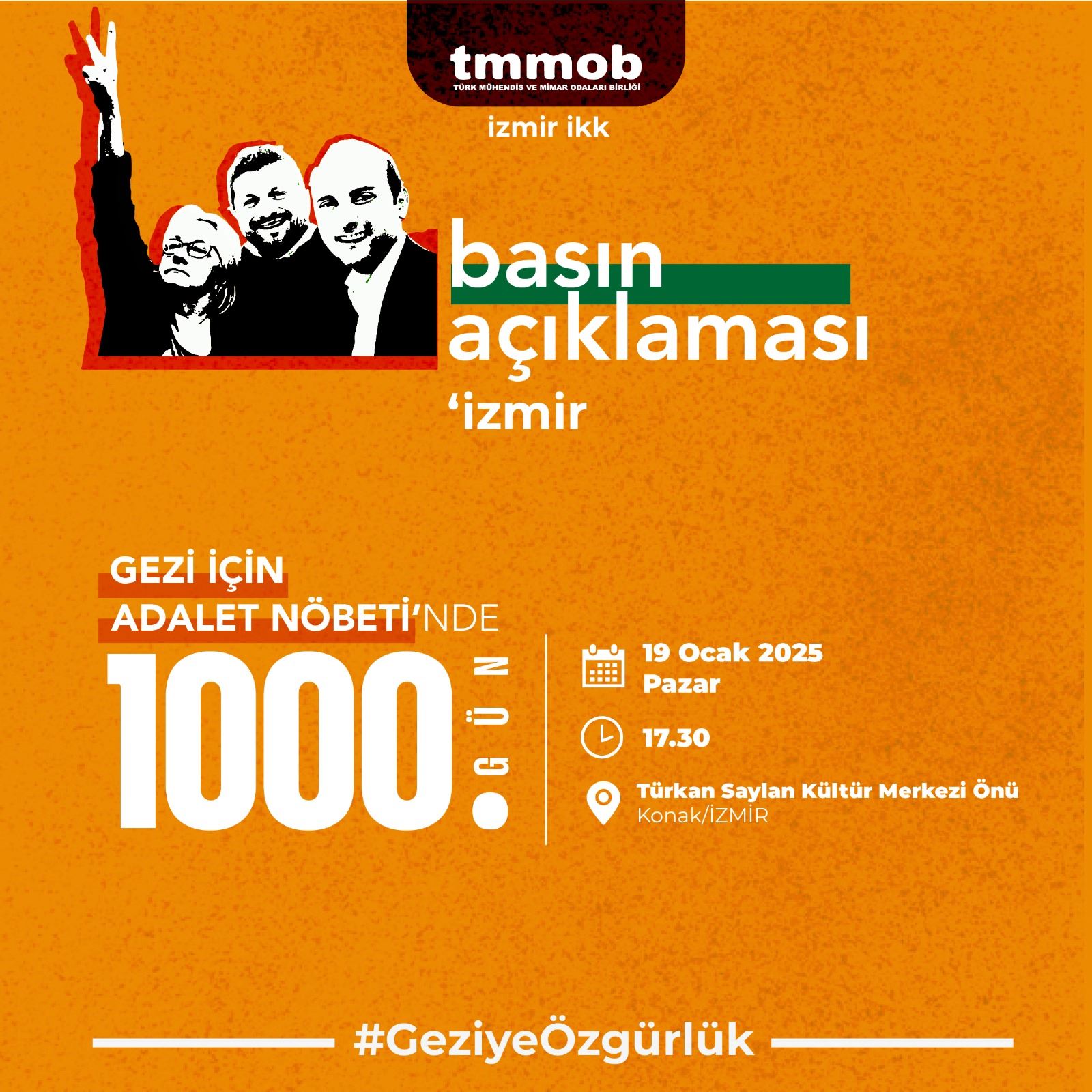 GEZİ İÇİN ADALET NÖBETİNDE 1000. GÜN