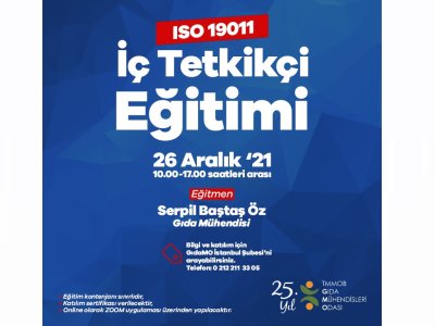 ONLİNE ISO 19011 İÇ TETKİKÇİ EĞİTİM DUYURUSU