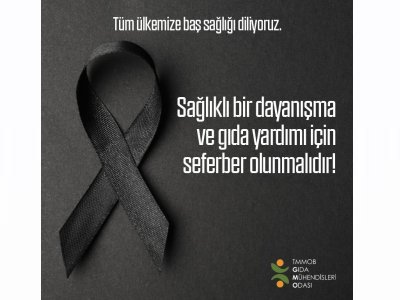 TÜM ÜLKEMİZE BAŞSAĞLIĞI DİLİYORUZSAĞLIKLI BİR DAYANIŞMA VE GIDA YARDIMI İÇİN SEFERBER OLUNMALIDIR